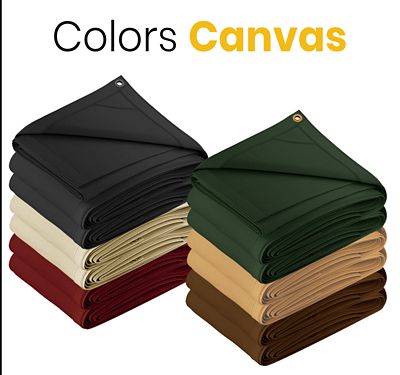 Image showing 5 th Protarp Water and UV Resistant Canvas Tarp, PT-302-8X20
