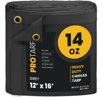Protarp Water and UV Resistant Canvas Tarp, PT-301-12X16