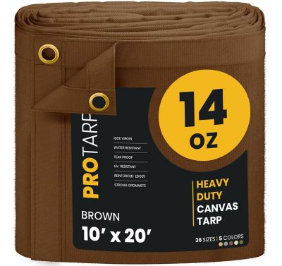 Protarp Water and UV Resistant Canvas Tarp, PT-302-10X20