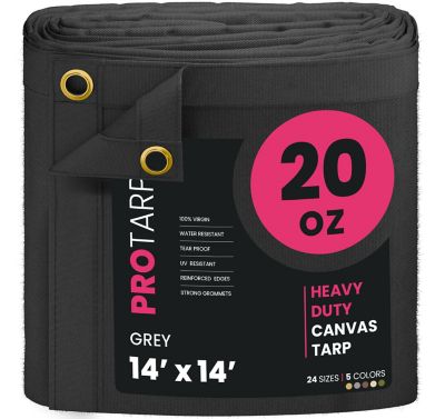 Protarp Water and UV Resistant Canvas Tarp, PT-401-14X14