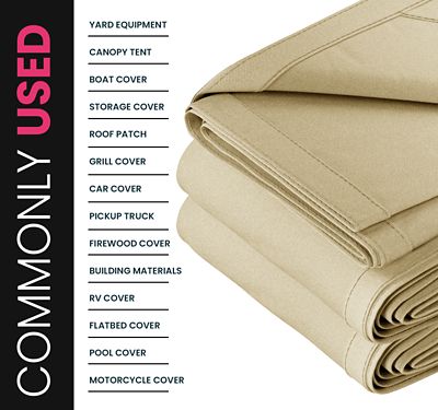Image showing  Water and UV Resistant Canvas Tarp, PT-404-12X16