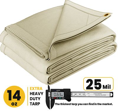 Image showing  Water and UV Resistant Canvas Tarp, PT-304-14X20