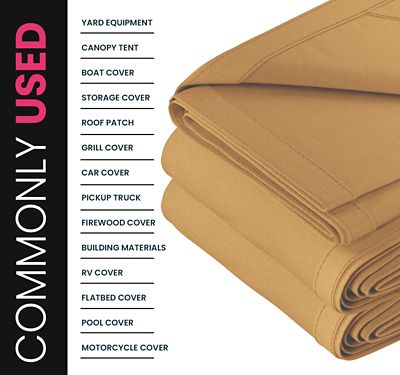 Image showing  Water and UV Resistant Canvas Tarp, PT-405-14X20