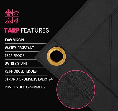 Image showing 1 th Protarp Water and UV Resistant Canvas Tarp, PT-401-12X24