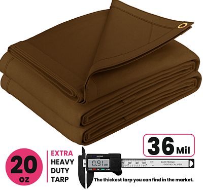 Image showing  Water and UV Resistant Canvas Tarp, PT-402-20X20