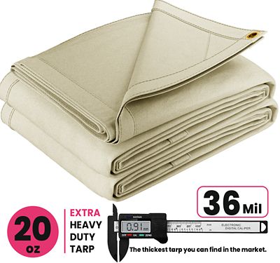 Image showing  Water and UV Resistant Canvas Tarp, PT-404-20X20