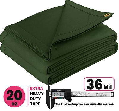 Image showing  Water and UV Resistant Canvas Tarp, PT-403-18X24