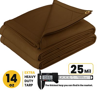 Image showing 2 th Protarp Water and UV Resistant Canvas Tarp, PT-302-20X40