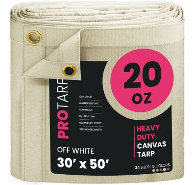 Protarp Water and UV Resistant Canvas Tarp, PT-404-30X50