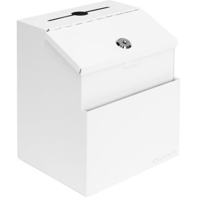 Image showing  Suggestion and Ballot Drop Box with Paper Holder and Key Lock