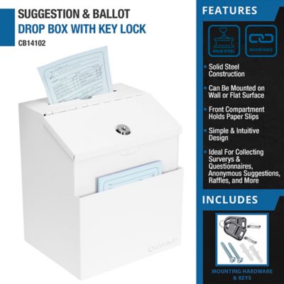 Image showing 7 th Barska Suggestion and Ballot Drop Box with Paper Holder and Key Lock