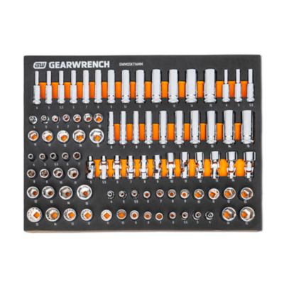 GearWrench 89 pc. 1/4 in. Drive Master Metric Socket Set in Foam Storage Tray