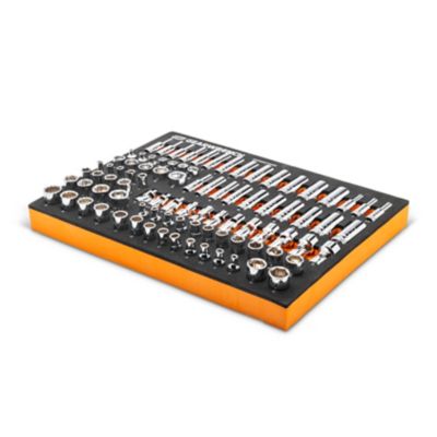 Image showing  89 pc. 1/4 in. Drive Master Metric Socket Set in Foam Storage Tray