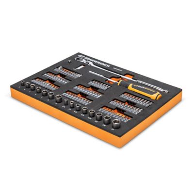 Image showing  105 pc. 1/4 in. Drive Slim Head Mechanics Tool Set in Foam Storage Tray