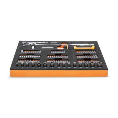Image showing  105 pc. 1/4 in. Drive Slim Head Mechanics Tool Set in Foam Storage Tray