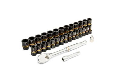 Image showing  31 pc. 3/8 in. Drive 90T Ratchet and Bolt Biter Socket Set with Foam Storage Tray