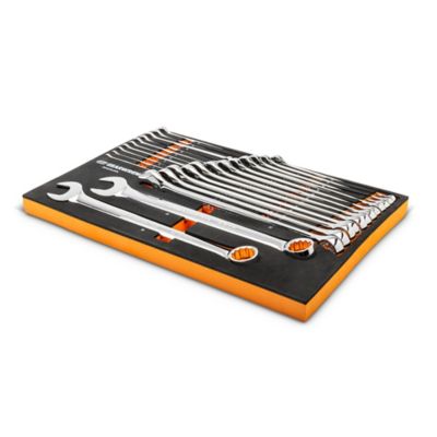 Image showing  24 pc. 12 Point Long Pattern Combination Metric Wrench Set in Foam Storage Tray