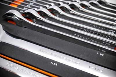 Image showing 5 th GEARWRENCH 19 pc. 12 Point Long Pattern Combination SAE Wrench Set in Foam Storage Tray