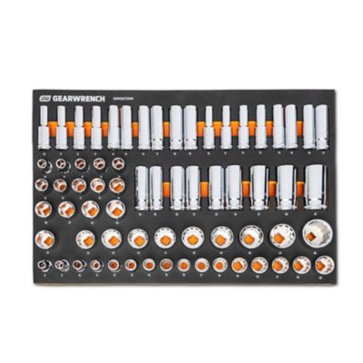GearWrench 67 pc. 1/2 in. Drive Master Metric Socket Set in Foam Storage Tray