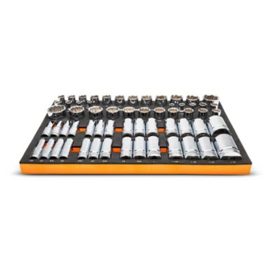 Image showing  60 pc. 1/2 in. Drive Master SAE Socket Set in Foam Storage Tray