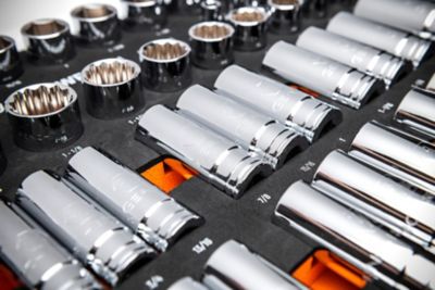 Image showing 6 th GEARWRENCH 60 pc. 1/2 in. Drive Master SAE Socket Set in Foam Storage Tray