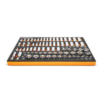 Image showing 5 th GEARWRENCH 85 pc. 3/8 in. Drive Master SAE Socket Set in Foam Storage Tray