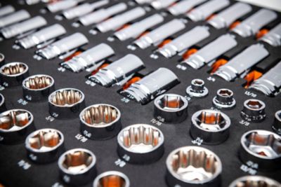 Image showing 6 th GEARWRENCH 85 pc. 3/8 in. Drive Master SAE Socket Set in Foam Storage Tray