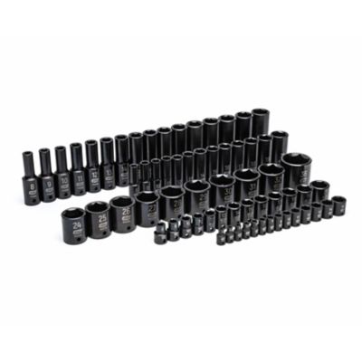 Image showing  66 Pc. 1/4 in., 3/8 in., 1/2 in. Drive 6 Point Metric Impact Socket Set in Foam Storage Tray
