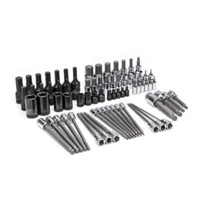 Image showing  74 pc. 1/4 in., 3/8 in., 1/2 in. Drive Metric Bit Socket Set in Foam Storage Tray