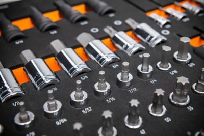 Image showing  88 pc. 1/4 in., 3/8 in., 1/2 in. Drive SAE Bit Socket Set in Foam Storage Tray