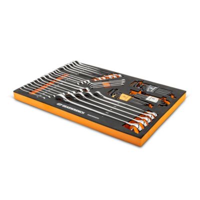 Image showing  59 pc. 6 Point Combination Wrench and Hex Key Set in Foam Storage Tray