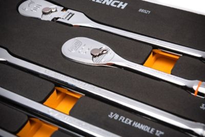 Image showing  21 pc. 3/8 in. 90-Tooth Ratchet & Drive Tool Set with Foam Storage Tray