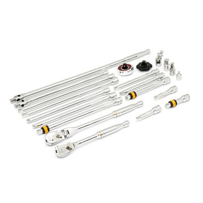 Image showing  21 pc. 3/8 in. 90-Tooth Ratchet & Drive Tool Set with Foam Storage Tray