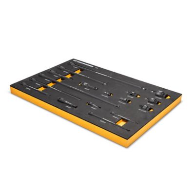 Image showing  17 pc. 1/4 in., 3/8 in., 1/2 in. Impact Drive Tool Accessories Set with Foam Storage Tray