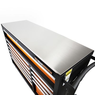 Image showing  52 in. 11 Drawer GSX Series Rolling Tool Cabinet with Stainless Steel Worktop