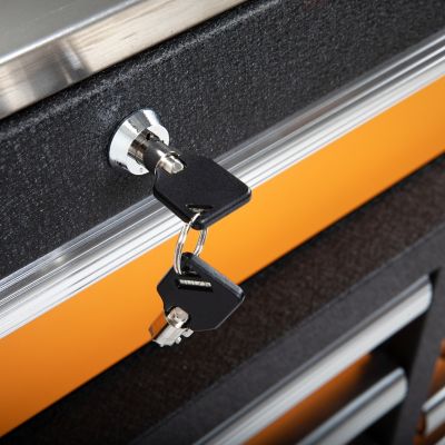 Image showing 6 th GEARWRENCH 52 in. 11 Drawer GSX Series Rolling Tool Cabinet with Stainless Steel Worktop