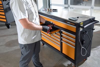 Image showing 9 th GEARWRENCH 52 in. 11 Drawer GSX Series Rolling Tool Cabinet with Stainless Steel Worktop