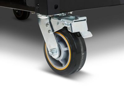 Image showing  42 in. 11 Drawer Black & Orange Mobile Work Station