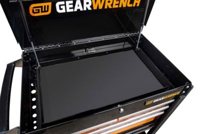 Image showing 6 th GEARWRENCH 33 in. 4 Drawer Black & Orange Utility Cart