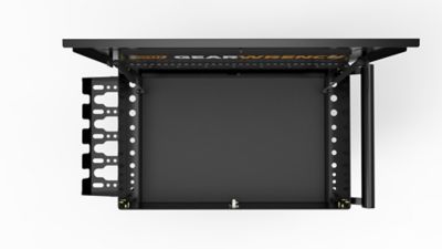 Image showing  32 in. 2 Drawer Black & Orange Utility Cart