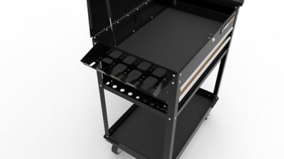 Image showing 6 th GEARWRENCH 32 in. 2 Drawer Black & Orange Utility Cart