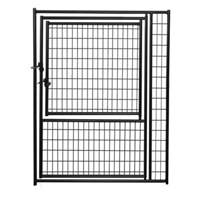 Lucky Dog 6 ft. H x 4 ft. W Black Welded Wire Gate, Gate in Gate