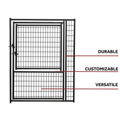 Image showing  6 ft. H x 4 ft. W Black Welded Wire Gate, Gate in Gate