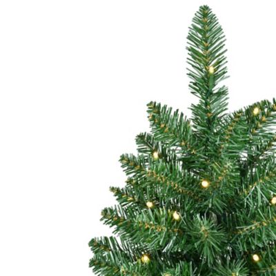 Image showing  2 ft. Pre-Lit Green Artificial Christmas Tree, Warm White LED Lights