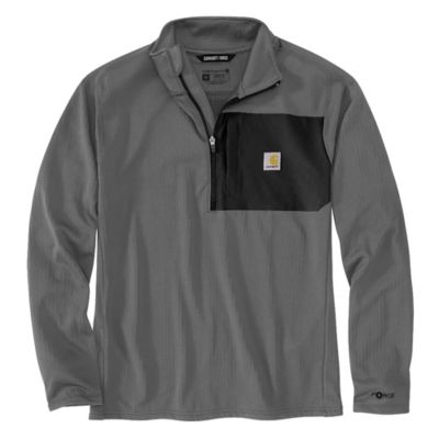 Image showing 4 th Carhartt Men's Force Relaxed Fit Mock Neck Half-Zip T-Shirt