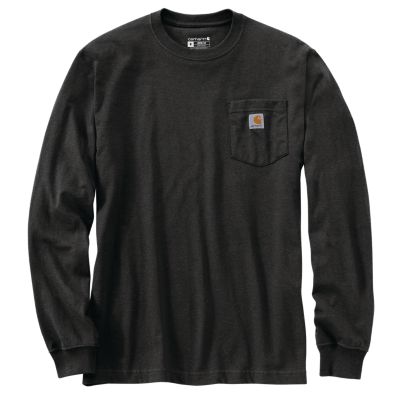Image showing 1 th Carhartt Men's Loose Fit Heavyweight Pocket Deer Graphic Crew Neck Long-Sleeve T-Shirt