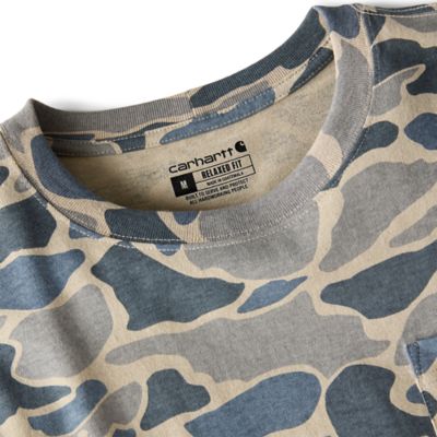 Image showing 5 th Carhartt Men's Relaxed Fit Heavyweight Long-Sleeve Pocket Camo Logo Graphic T-Shirt