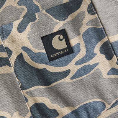 Image showing 6 th Carhartt Men's Relaxed Fit Heavyweight Long-Sleeve Pocket Camo Logo Graphic T-Shirt