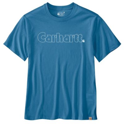 Image showing 0 th Carhartt Men's Relaxed Fit Lightweight Logo Graphic Crew Neck Short-Sleeve T-Shirt