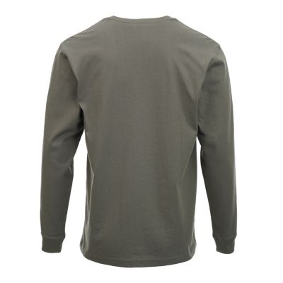 Image showing  Men's Loose Fit Heavyweight Crew Neck Long-Sleeve Logo Graphic T-Shirt